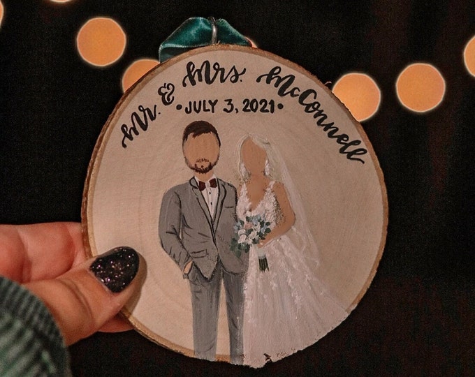 Featured listing image: Personalized Wedding,.Engagement, bridal shower Christmas Ornaments