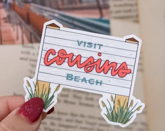 Visit Cousins Beach Book Sticker for ereader or laptop, summer