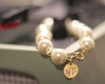 Monogram Pearl Bracelet Gift