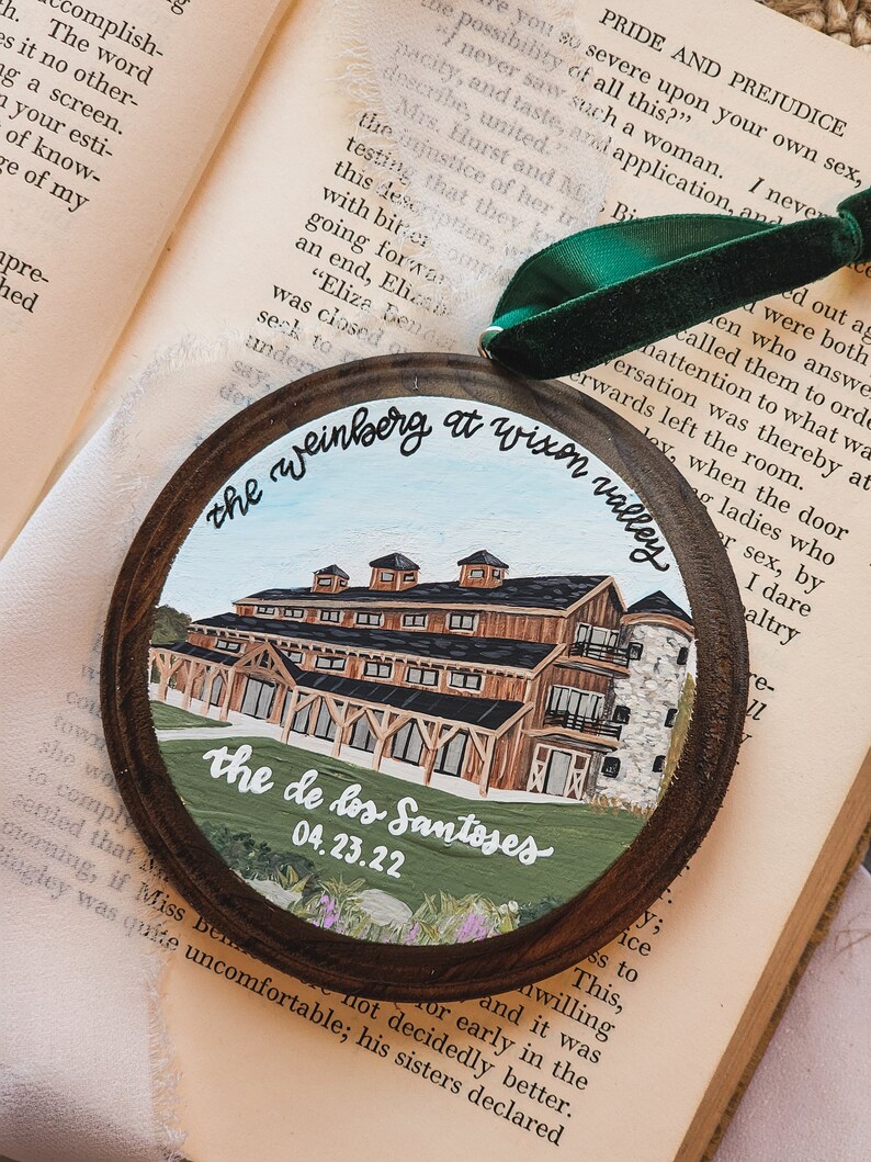 Hand Painted Wedding Venue Ornament