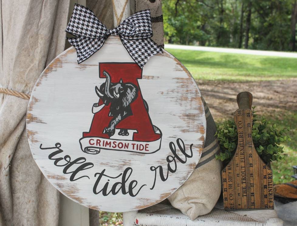 Handpainted Vintage Alabama Door Hanger