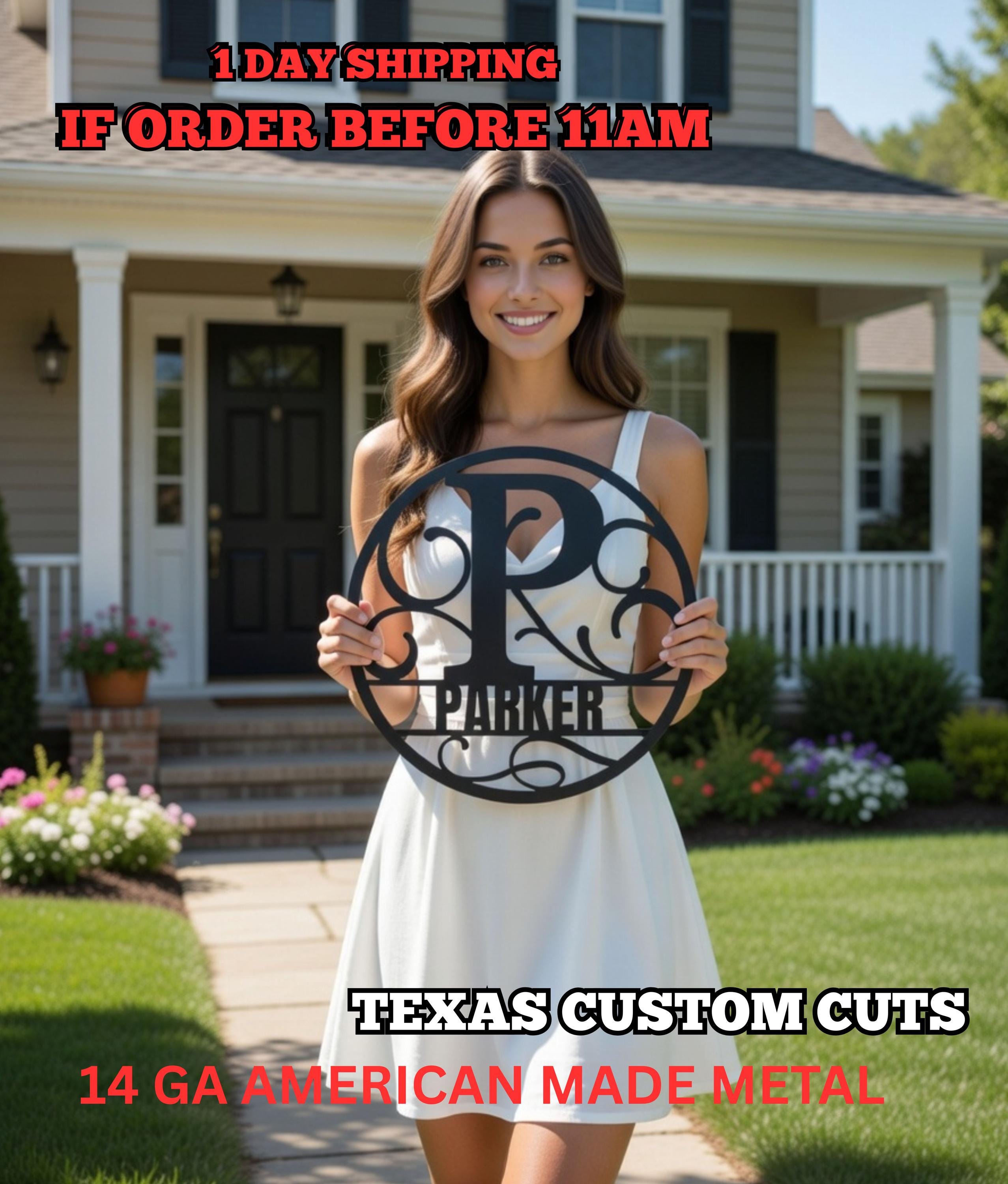 Custom Metal Signs | Monogram Wall Decor | Metal Wall Art | Last Name ...