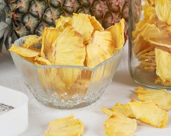 Rodajas de piña deshidratada / Snack de fruta natural, té orgánico, artículos para manualidades (50)