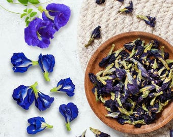 Butterfly Pea Flowers | Sri Lankan Natural Blue Herbal Tea, Latte & Apothecary Herb (100g|3.53oz)