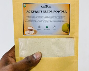 Farinha de semente de jaca orgânica | Farinha para assar sem glúten do Sri Lanka (100g | 3,53oz)