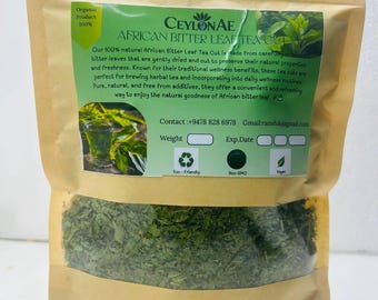 Organic African Bitter Leaf | Vernonia Amygdalina Herbal Tea cut (50g)