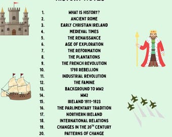 Junior cycle history notes