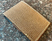 Leather Money Clip Wallet made with Football Textured Leather
