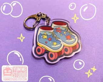 Cute Roller Skates Acrylic Charm Key Chain