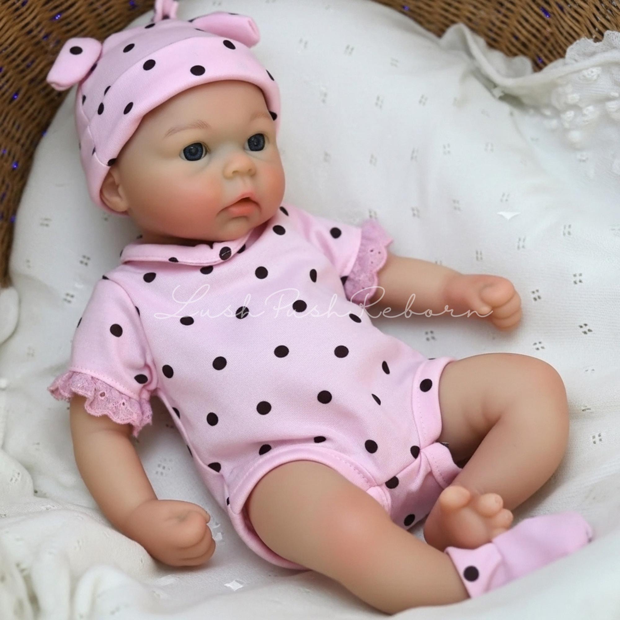 Zero Pam Bebe Reborn Fille Silicone Plein Corps Souple Realiste 45CM Poupée Reborn sans Cheveux Ressemblant à Un Vrai Bébé Poupee Reborn Fille Yeux Fermé Poupee Bebe Fille 3+ an