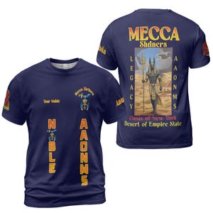 Personalized Temple Name Nobles Anubis of the Mystic Shrine AAONMS Freemason 3D T-shirt Size S-5XL