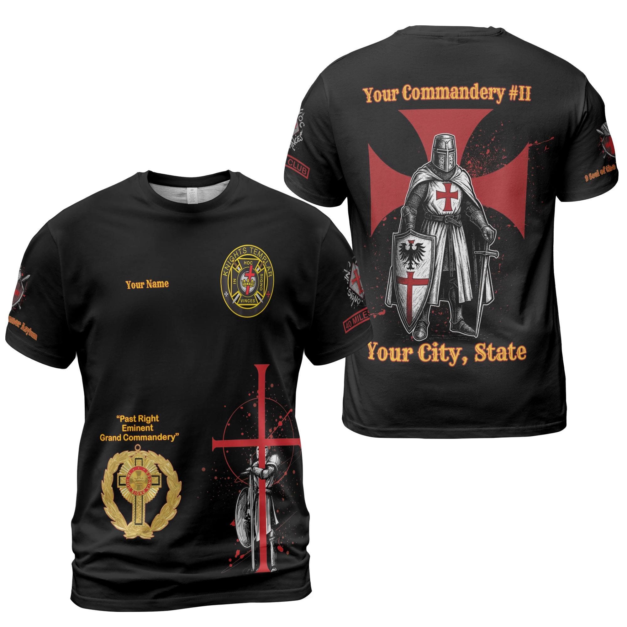 Customize Name Knights Templar Past Eminent Grand Commander 40 Miles ...