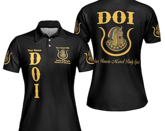 Camisa Polo Feminina Personalizada DOI Filhas de Ísis Ordem Nobre do Antigo Egito 3D Tamanhos P-5XG