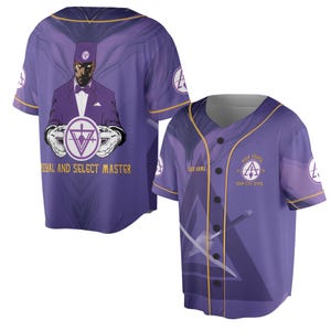Customized Cryptic Masonry Royal and Select Master 3D Baseball Jersey Shirt Size S-5XL
