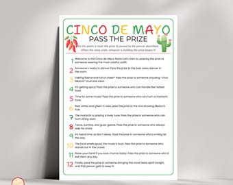 Cinco de Mayo: Pass the Prize Game (Instant Download)
