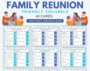 Family Reunion Friendly Squabble Game Printable | Instant Download