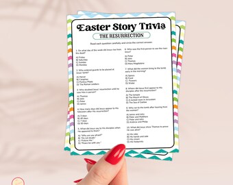 Easter Story Resurrection Trivia Game | Instant Download
