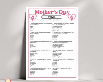 Mother's Day Party Game (Instant Download)