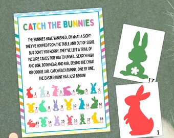 Bunnies Easter Scavenger Hunt Game for Kids | Instant Download