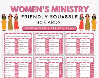Women's Ministry Friendly Squabble Game Printable | Instant Download