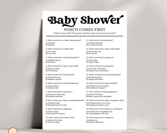 Baby Shower Which Comes First Game Printable (Instant Download)
