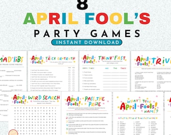 April Fools Day Game Bundle Printable | Instant Download
