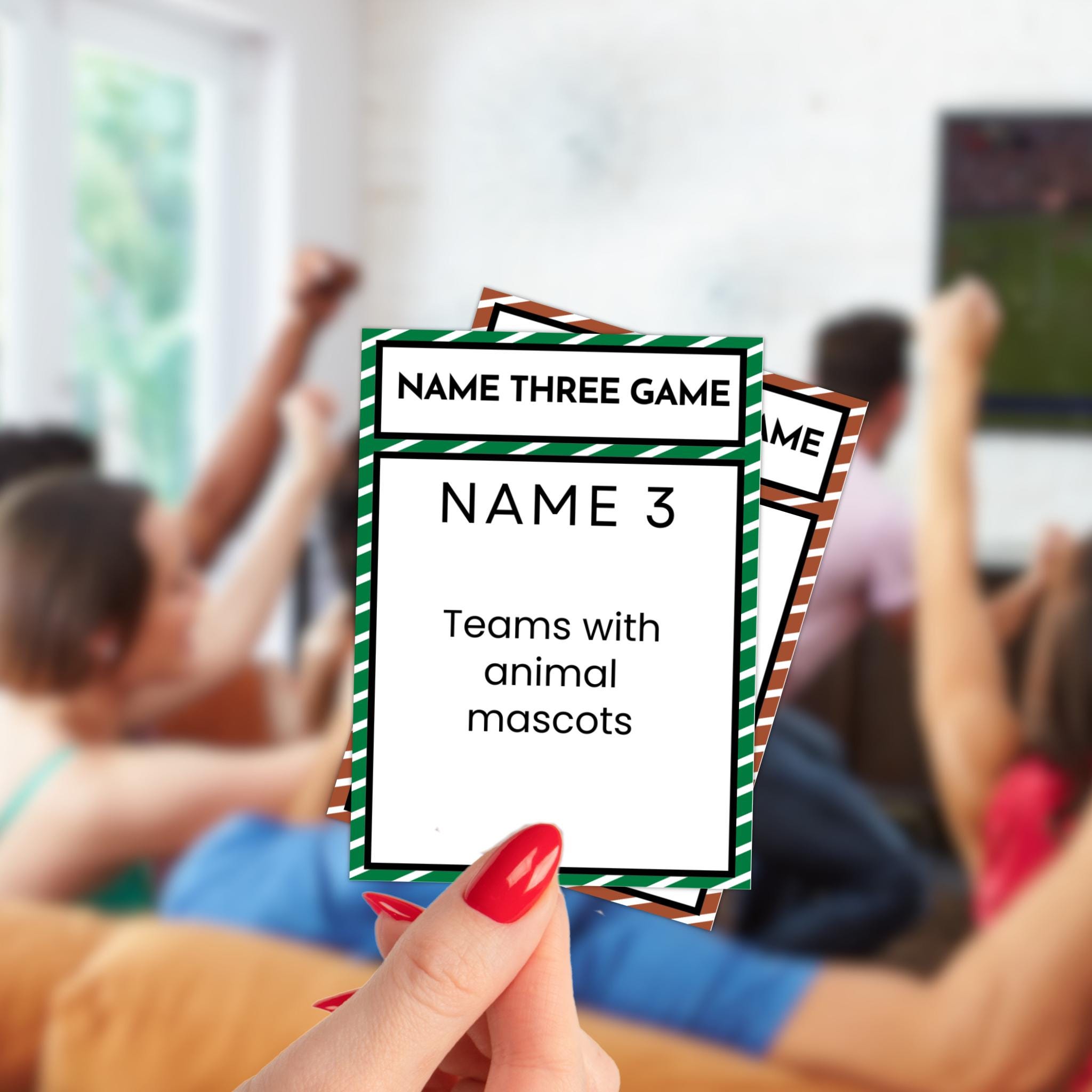Football Name Three Game Printable (instant Download) - Etsy
