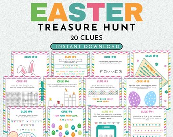 Indoor Easter Treasure Hunt For Older Kids, Teens | Instant Download