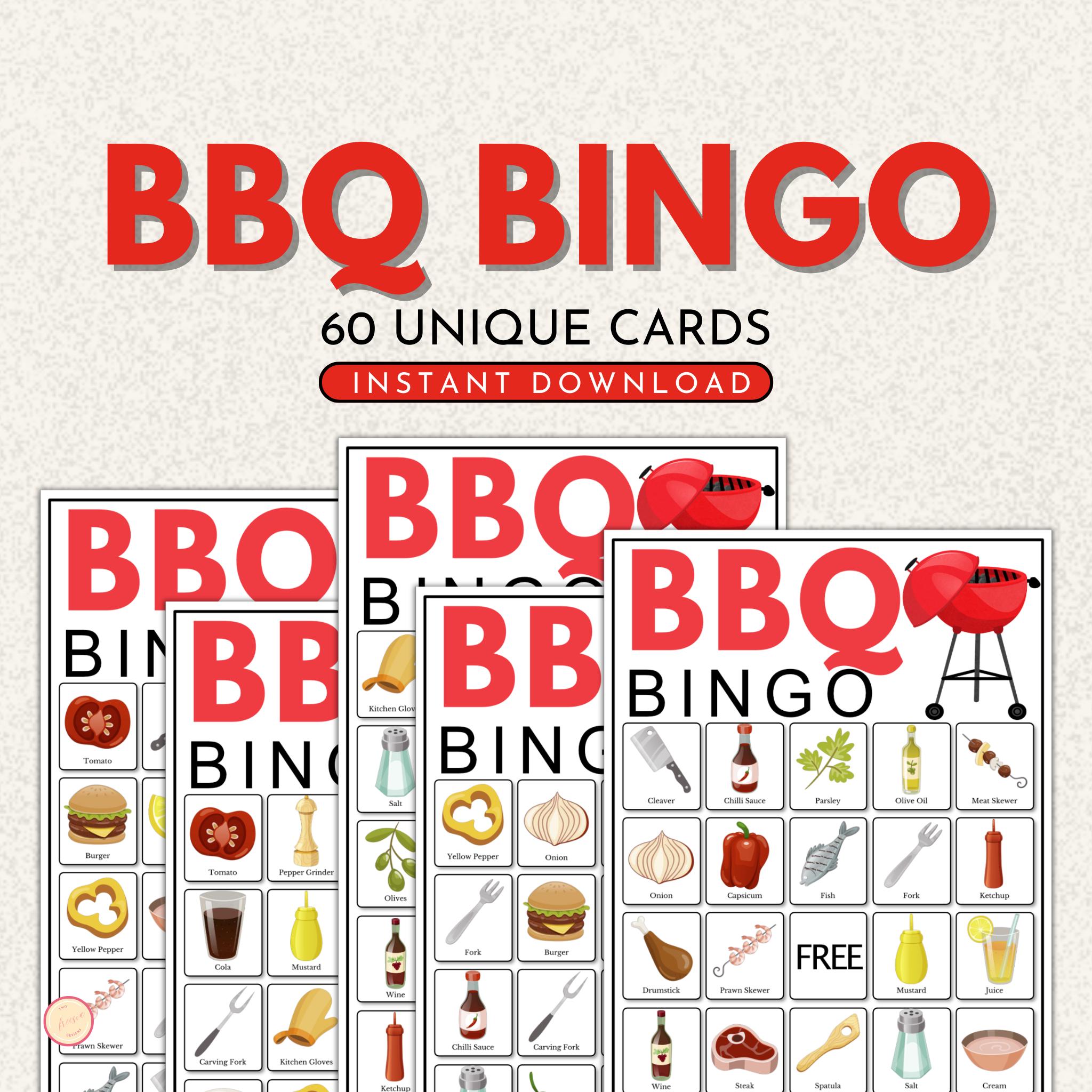 BBQ Bingo Game Printable | Instant Download - Etsy