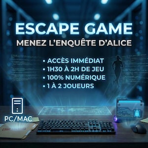 Escape Game Digital PC [FREE DEMO]: The Alice Case - Online Investigation Game & Interactive Mystery - Last Minute Gift