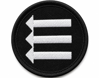3 Arrows Embroidered Patch 2.5” Iron-On Sew-On Military Inspired Applique Badge