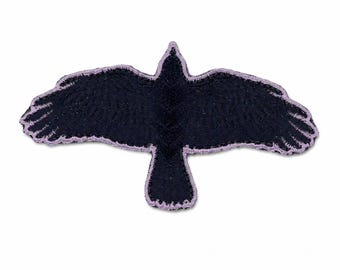 Raven Embroidered Patch Iron-On Viking Norse Applique for Jackets Backpacks Clothing