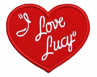 I Love Lucy Embroidered Patch – Retro TV Show Applique (Iron On/Sew On)