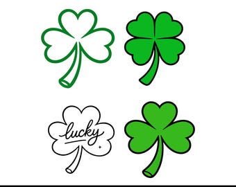 Shamrock SVG, Lucky Clover Cut File, St Patricks Day Design (Digital Download)