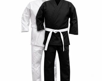 Kids Adults Karate Uniform Lightweight Martial Arts Gi with Free Belt Unisex Training Outfit