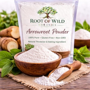 Arrowroot Powder |  Natural Arrowroot Starch | Gluten-Free Thickener for Baking and Cooking