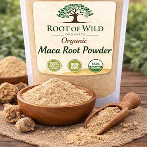 Organic Maca Root Powder | Raw Herbal Superfood, Vegan, Non-GMO (Herbal Supplement)