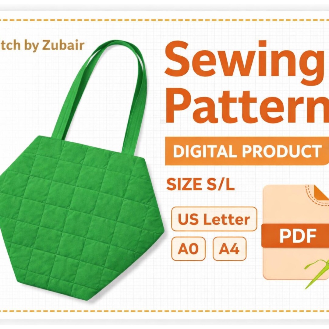 Carryall Tote Bag Sewing Pattern PDF | Quilted Tote Bag Pattern | DIY ...