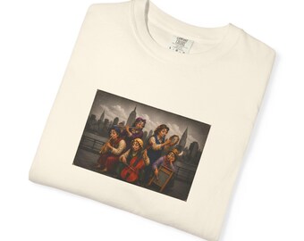 Vintage Street Band Shirt, Whimsical Folk Musicians Graphic Tee