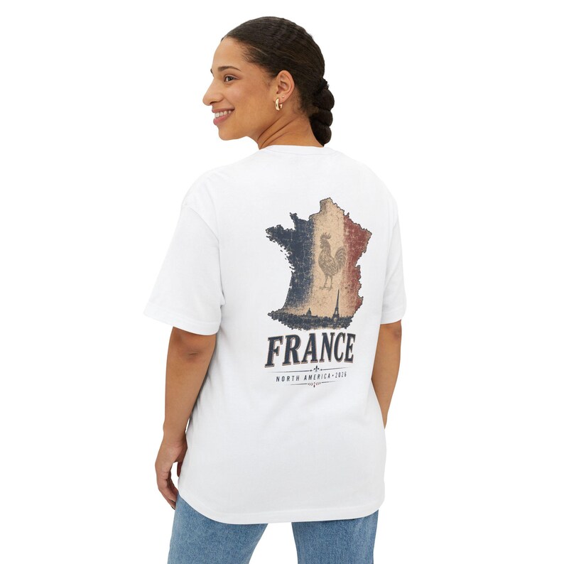 Vintage France Soccer T-Shirt, Retro French Rooster Graphic Tee image 4