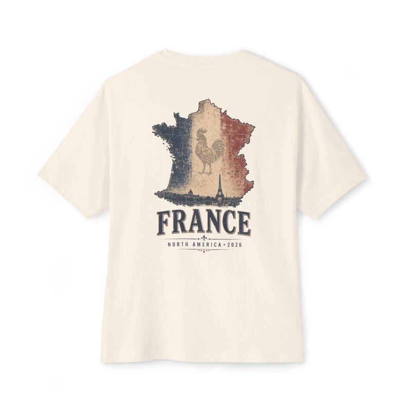 Vintage France Soccer T-Shirt, Retro French Rooster Graphic Tee image 6