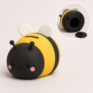ミツバチの貯金箱、かわいい3Dプリントのミツバチのコインバンク、ツイストロック式貯金箱、子供部屋の装飾、貯金箱ギフト