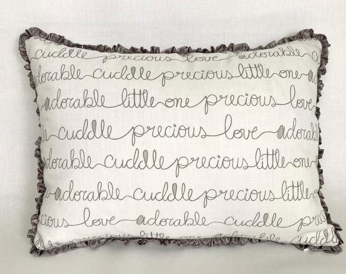 Small lumbar nursery pillow cover