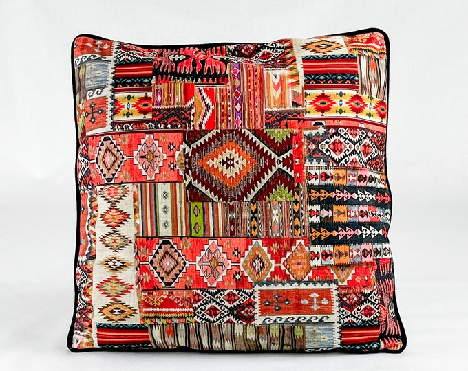 Kilim print pillow cover