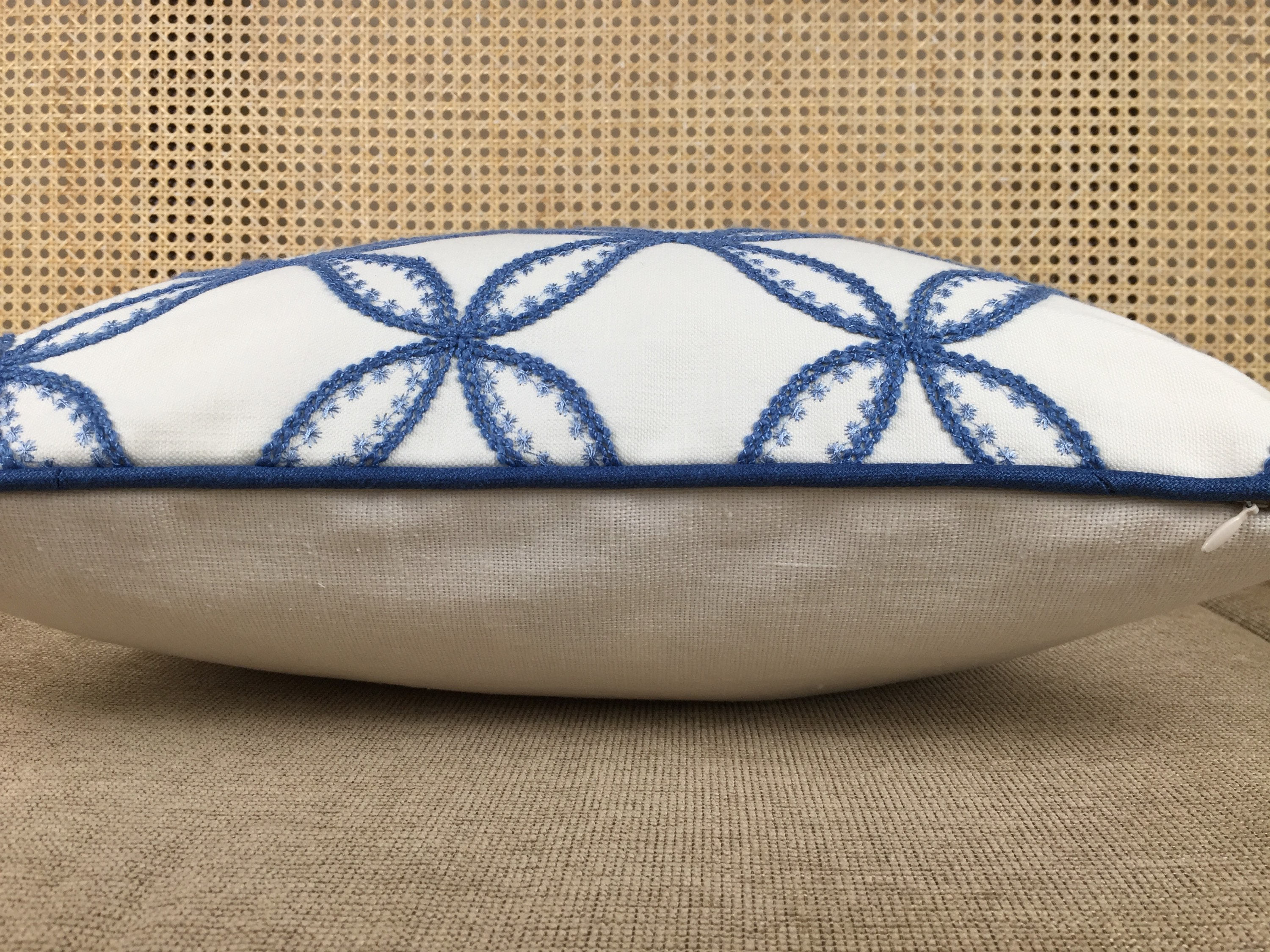 Blue Embroidered Small Lumbar Pillow Cover blue-embroidered-small-lumbar-pillow-cover