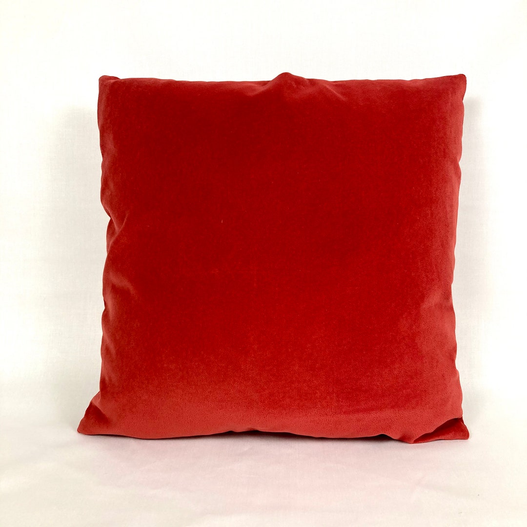 Red Velvet Pillow Cover Etsy