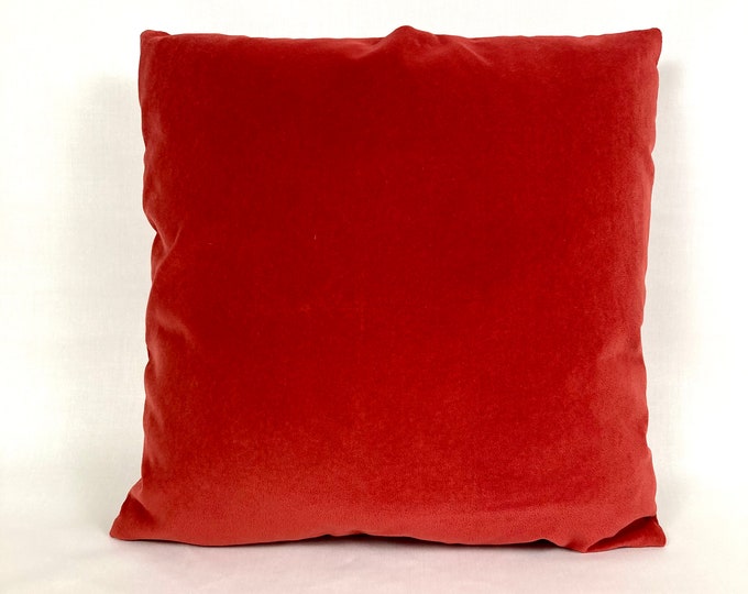 Red velvet pillow cover