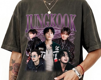 Limited Jungkook Vintage Shirt,Retro Jungkook Kpop Fan Gifts,Jungkook 90s Bootleg T-Shirt,Retro Jungkook Music Gifts for Woman and Man