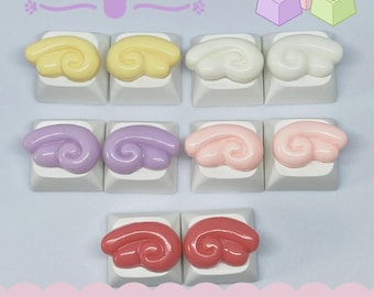 Custom Artisan Small wings resin keycaps for mechanical keyboard cute keycap wings keycaps