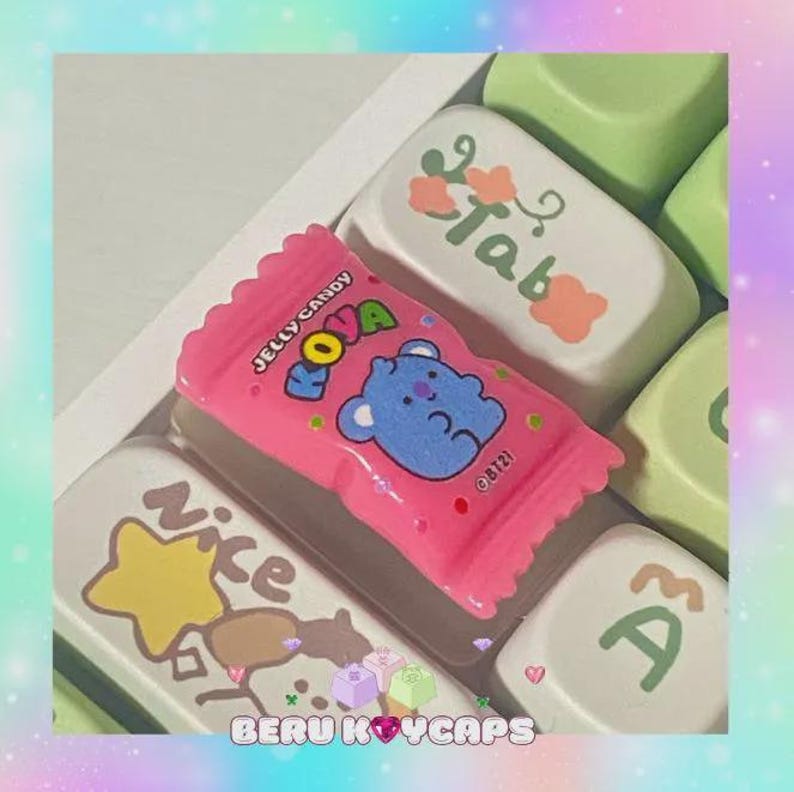 BT21 Keycaps BTS Keycaps Jungkook Keycaps Capslock Keycaps Artisan ...